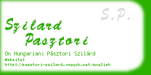 szilard pasztori business card